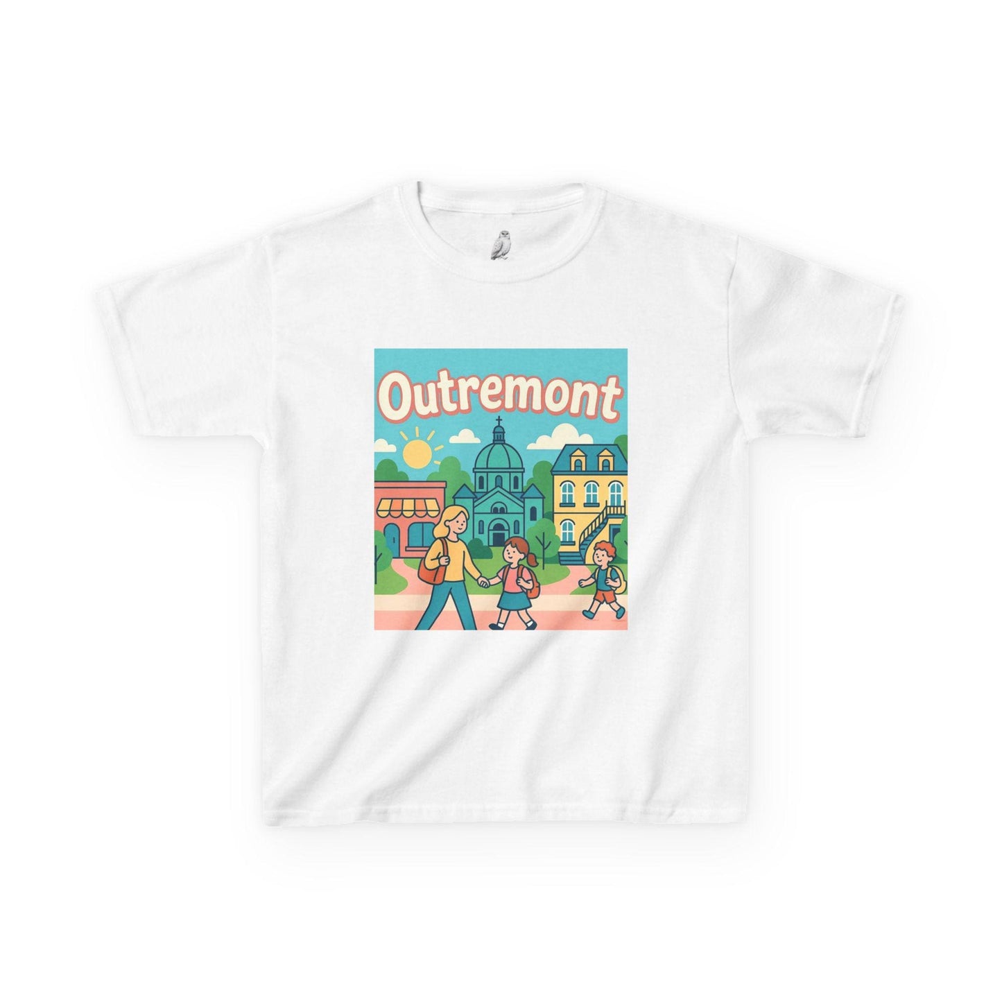 Outremont Magique - T-shirt Pastel Enfant Local Colore et Mignon Pour la Rentree Ecole Montreal Quebec