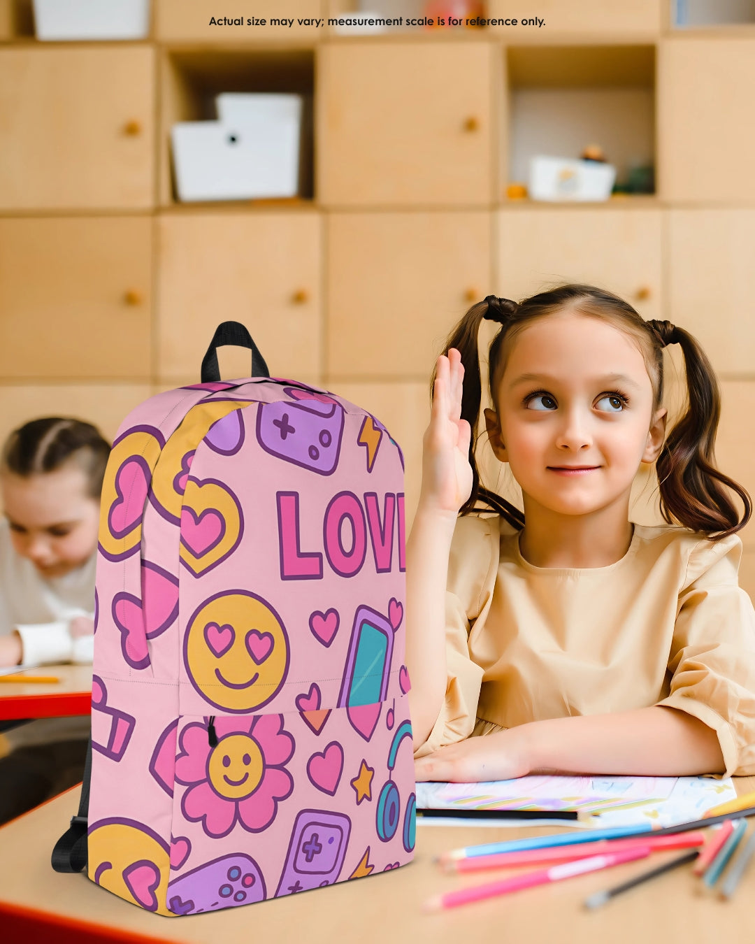 ๐ LOVE Tech-Style Backpack for Girls ๐๐