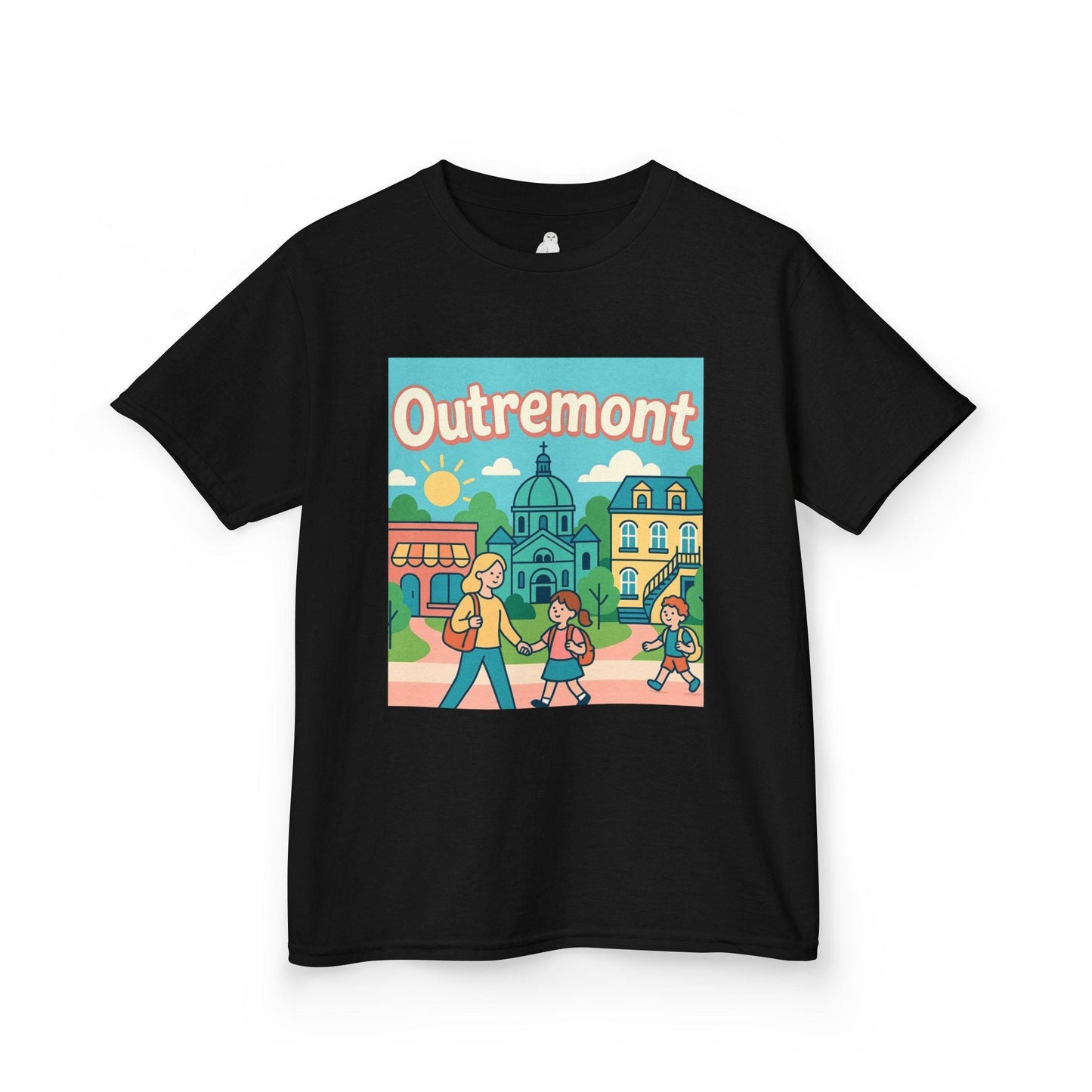 Outremont Magique - T-shirt Pastel Enfant Local Colore et Mignon Pour la Rentree Ecole Montreal Quebec