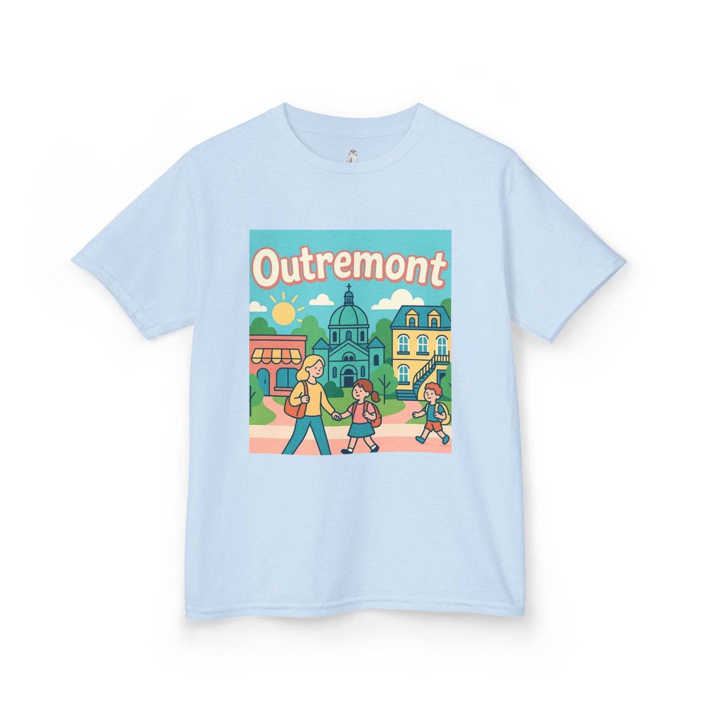 Outremont Magique - T-shirt Pastel Enfant Local Colore et Mignon Pour la Rentree Ecole Montreal Quebec