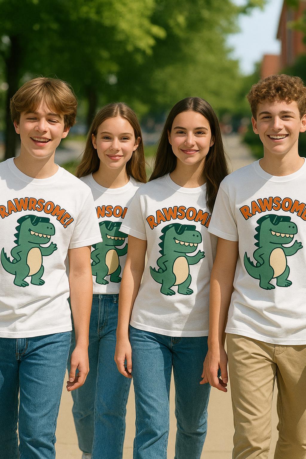 RAWRsome T-Shirt - Funny Dino Tee Dinosaure Amusant - Cadeau Montreal