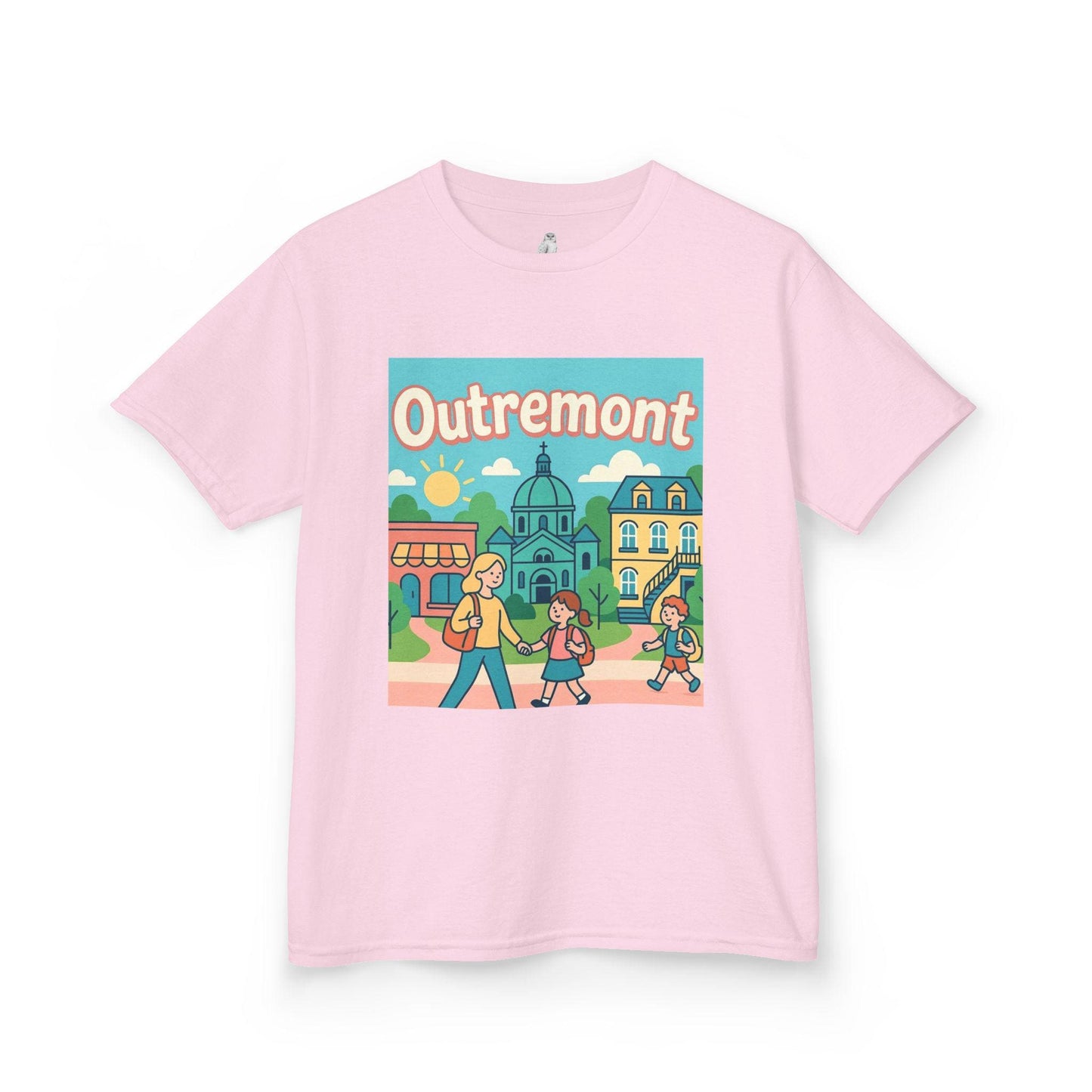 Outremont Magique - T-shirt Pastel Enfant Local Colore et Mignon Pour la Rentree Ecole Montreal Quebec