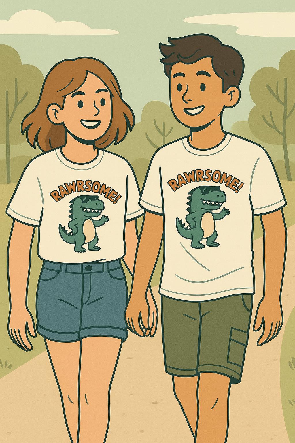 RAWRsome T-Shirt - Funny Dino Tee Dinosaure Amusant - Cadeau Montreal