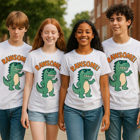 RAWRsome T-Shirt - Funny Dino Tee Dinosaure Amusant - Cadeau Montreal