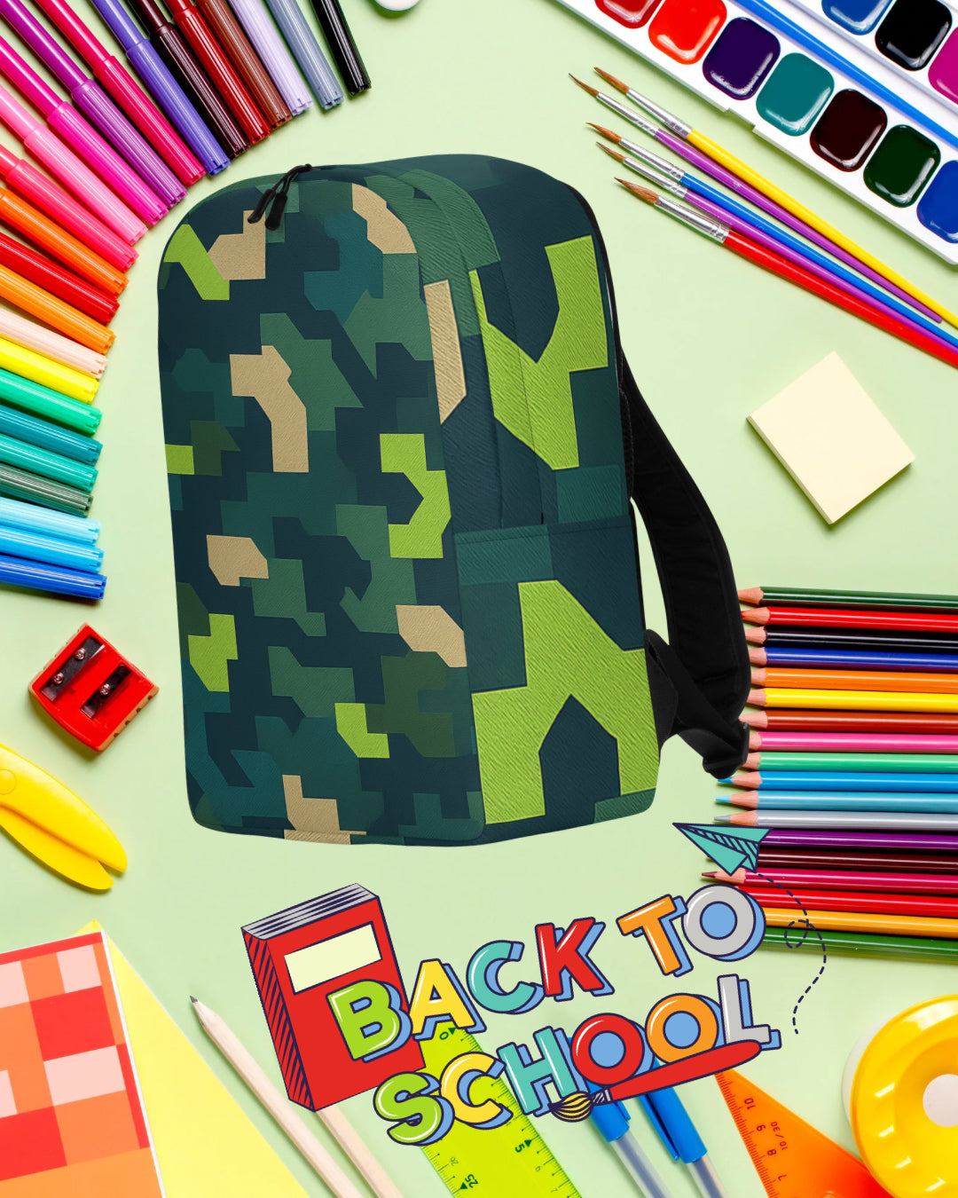 Urban Tactical Camo Backpack – Sac à dos camouflage urbain pour garçons aventuriers