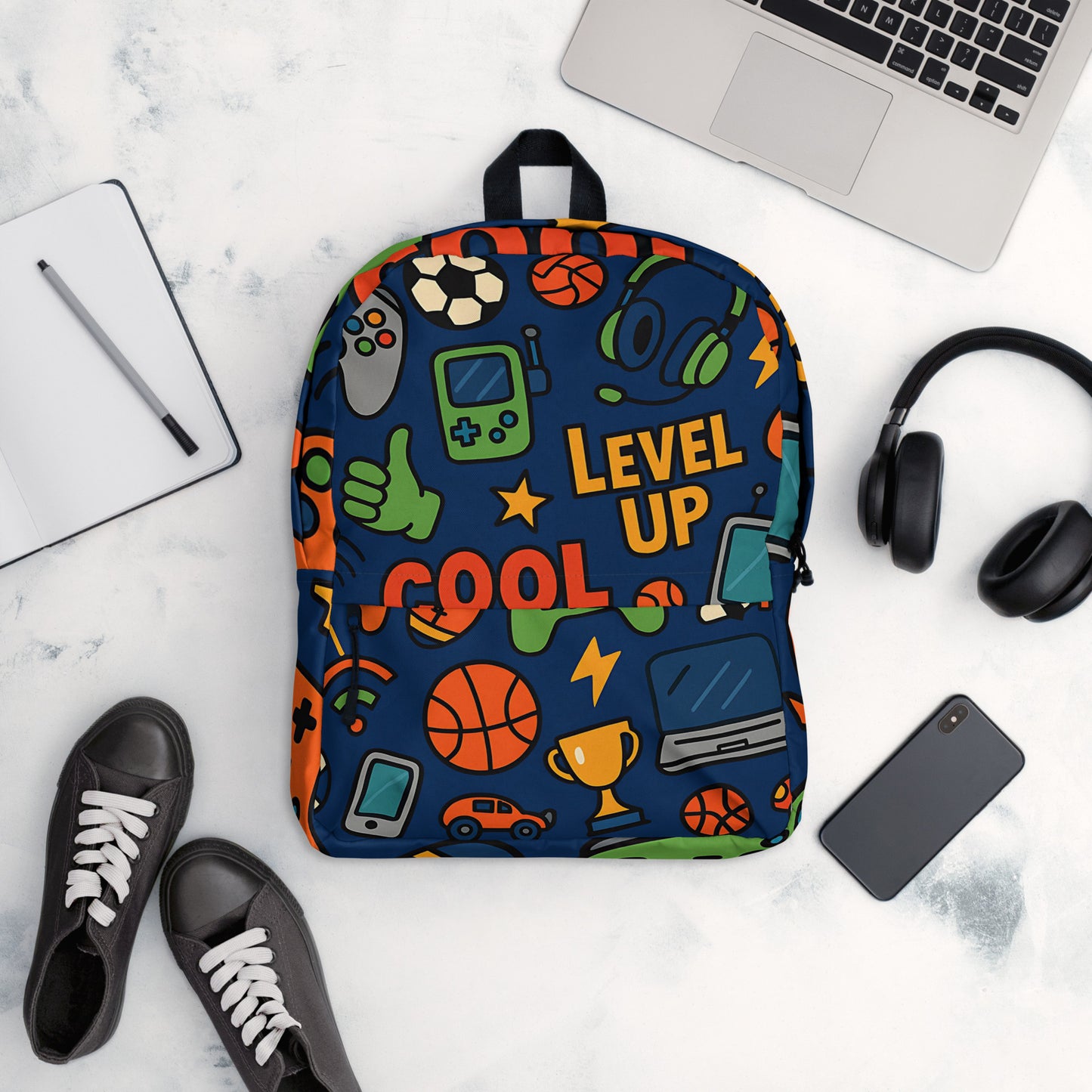🎮 Cool Level-Up Backpack for Stylish Little Gamers 🎒