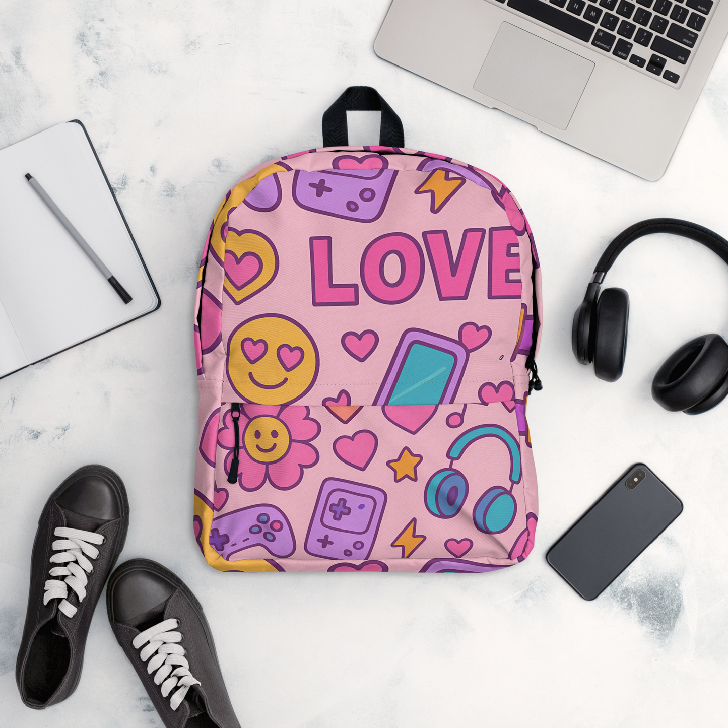 🎀 LOVE Tech-Style Backpack for Girls 💖🎒
