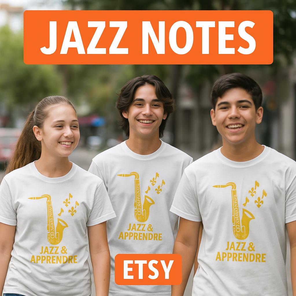 Jazz Notes - T-shirt Jazz & Apprendre