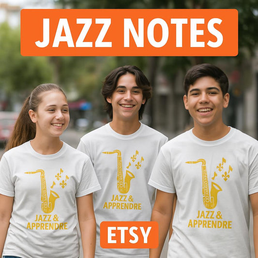 Jazz Notes - T-shirt Jazz & Apprendre